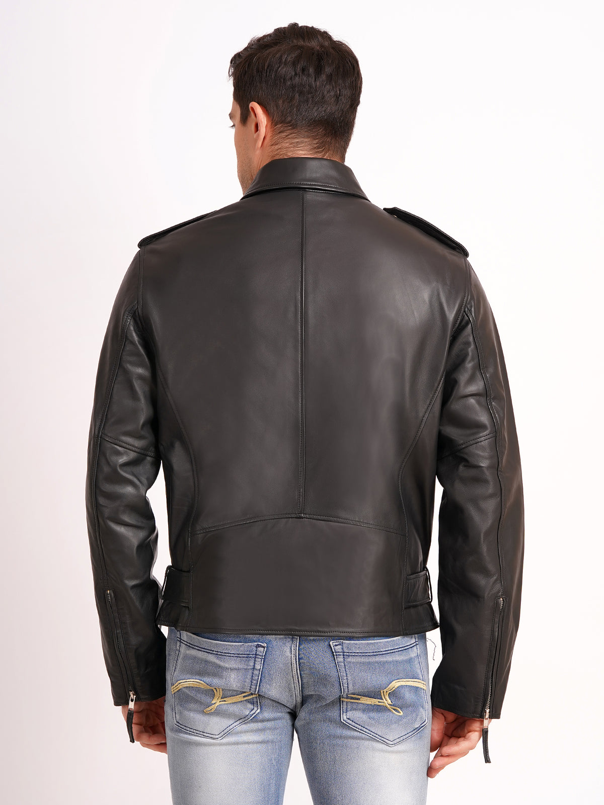 100% LEATHER ICONIC BIKER JACKET MX 39