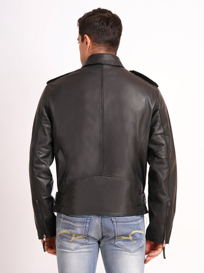 100% LEATHER ICONIC BIKER JACKET MX 39