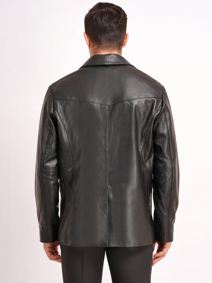 100% Leather Mens Normal Blazer | MX 4