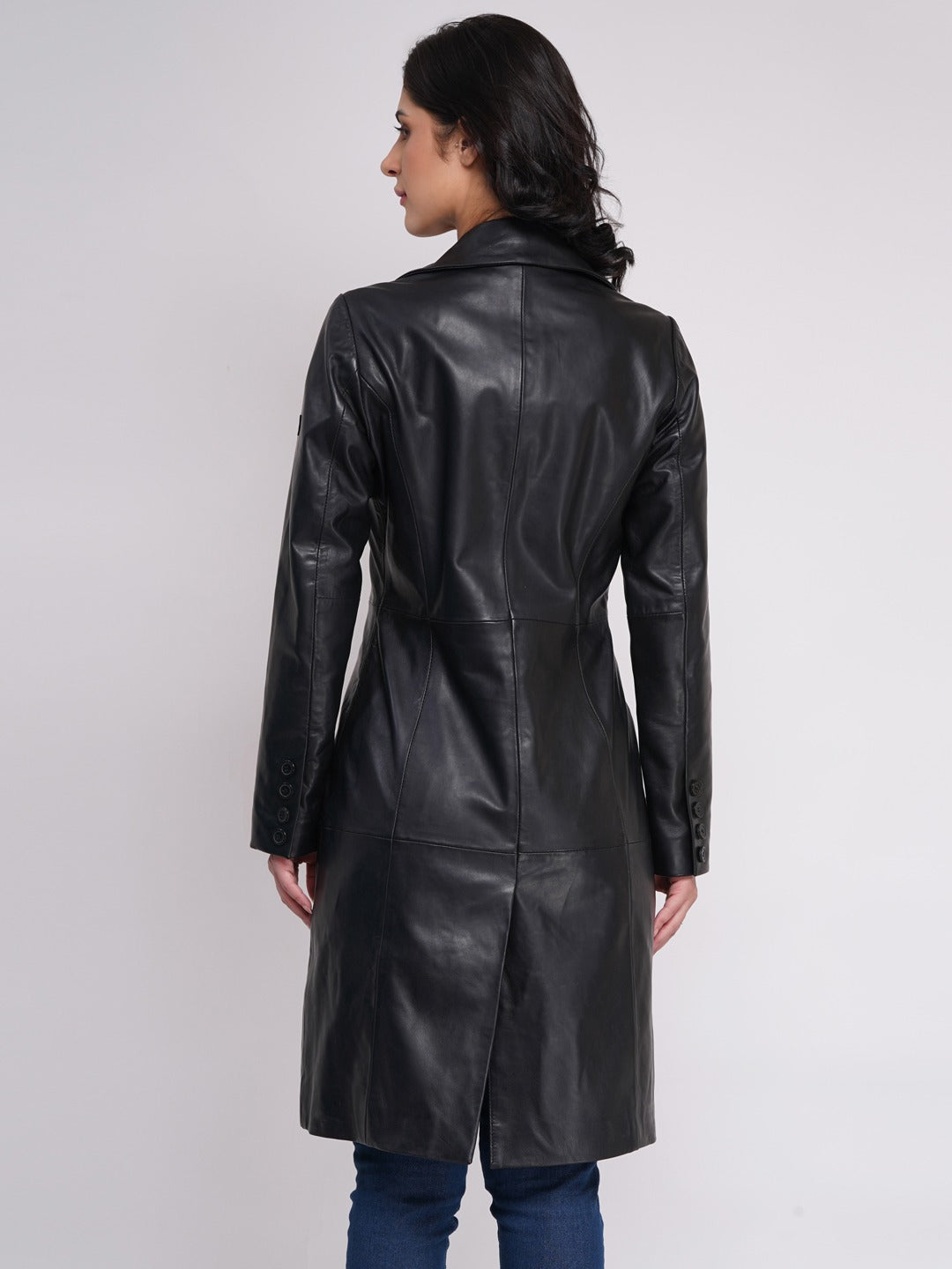 100% Leather Trench Coat (WX 130)