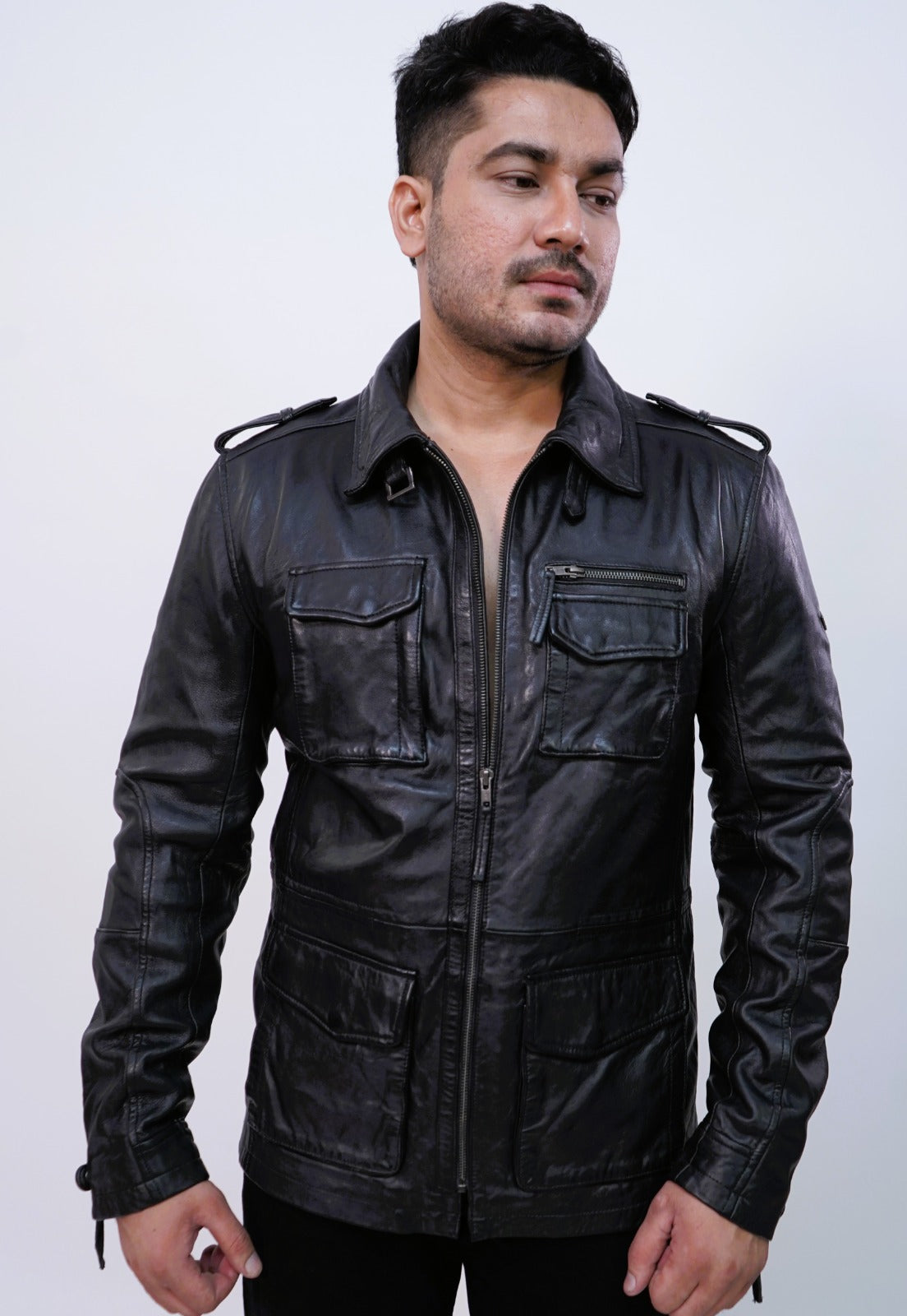 100% Hard Washed Falp Pocket Jacket | MX113