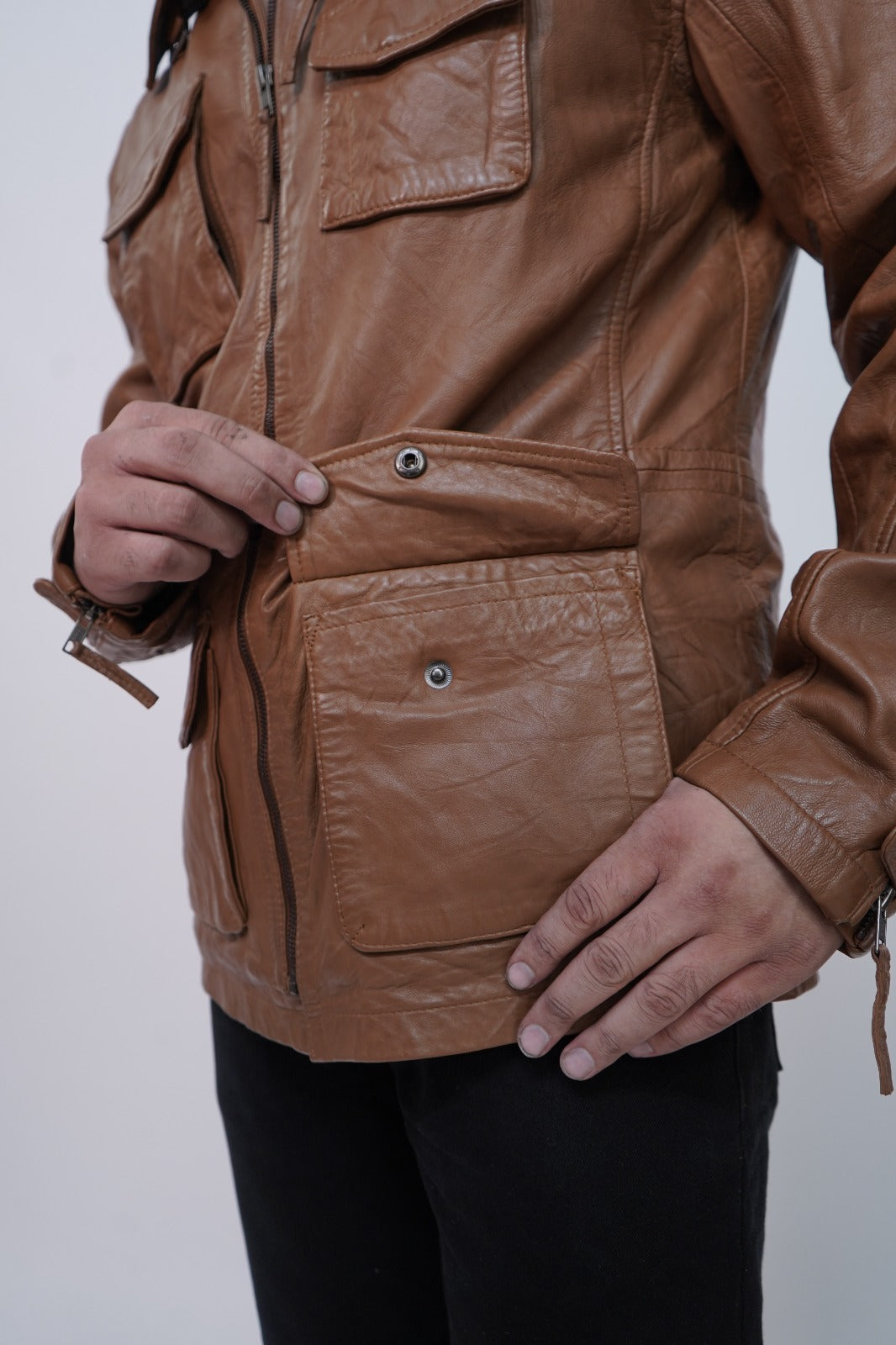 100% Hard Washed Falp Pocket Jacket | MX113