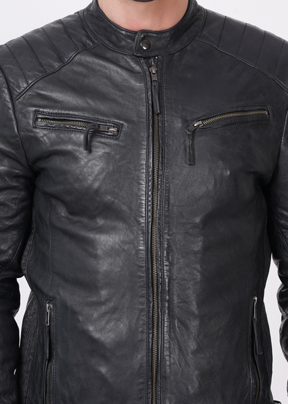 100% Heavy Washed Smith Jacket - Black | MX93