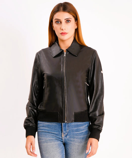 100% WASHED COLLAR BOMBOR JACKET WX 43