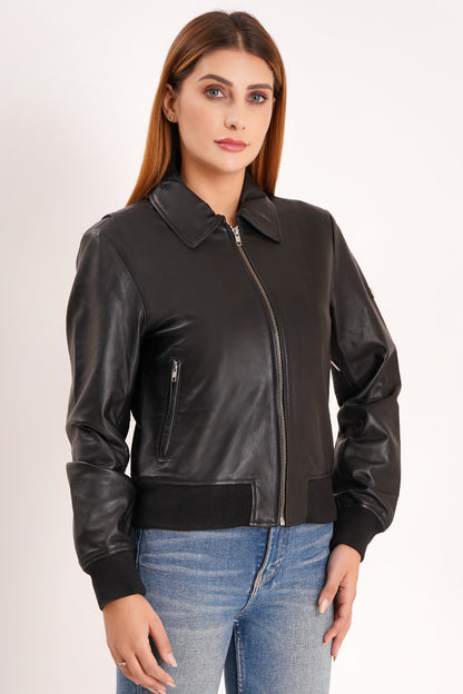 100% WASHED COLLAR BOMBOR JACKET WX 43