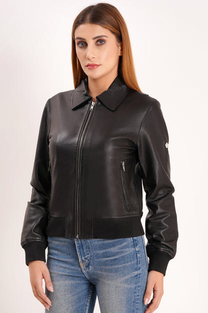100% WASHED COLLAR BOMBOR JACKET WX 43
