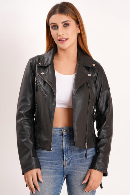 100% Leather Dil Biker Jacket | WX30