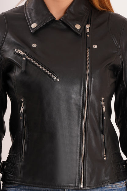 100% Leather Dil Biker Jacket | WX30