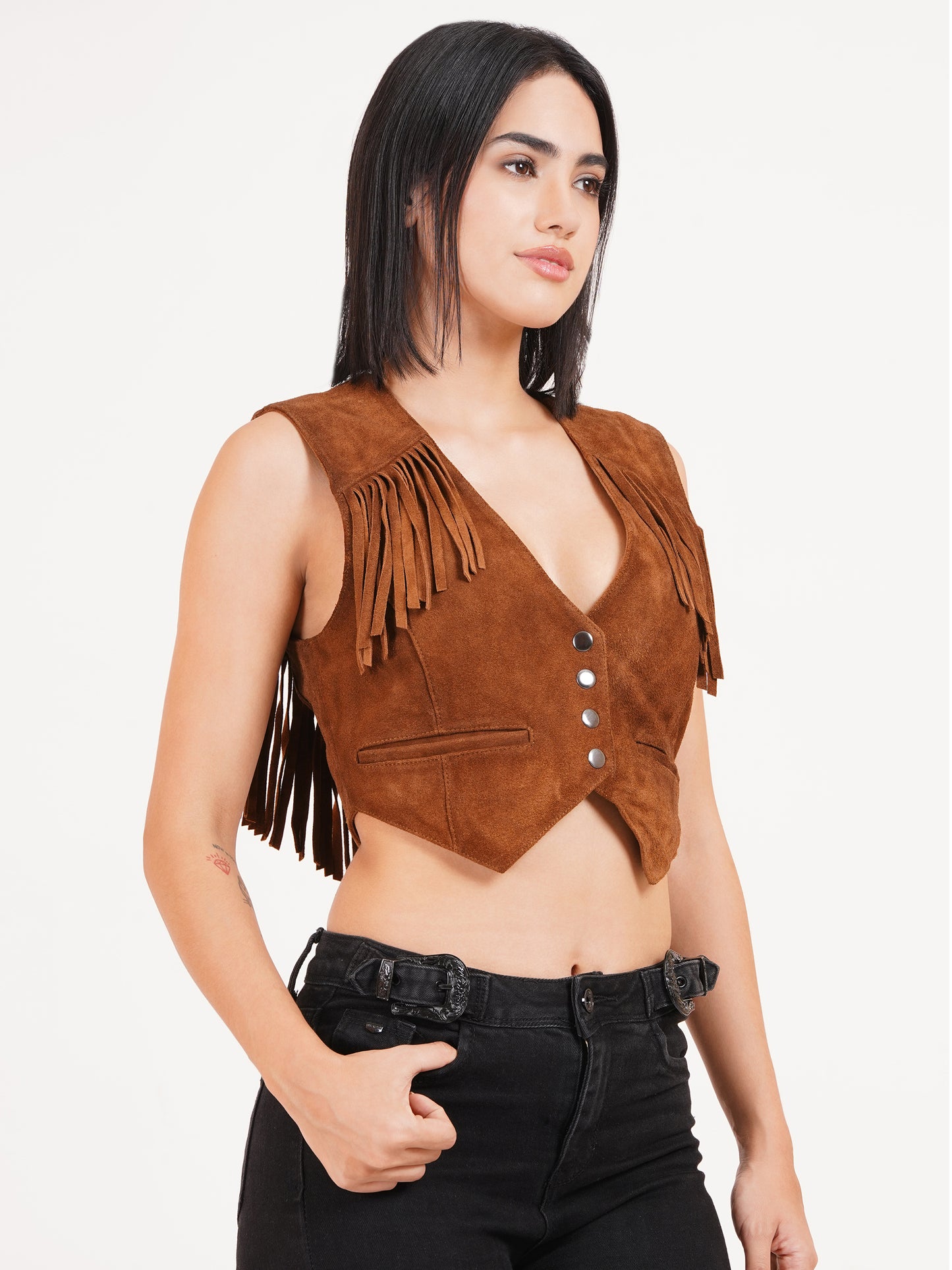 100% Suede Vest Coat | WX017