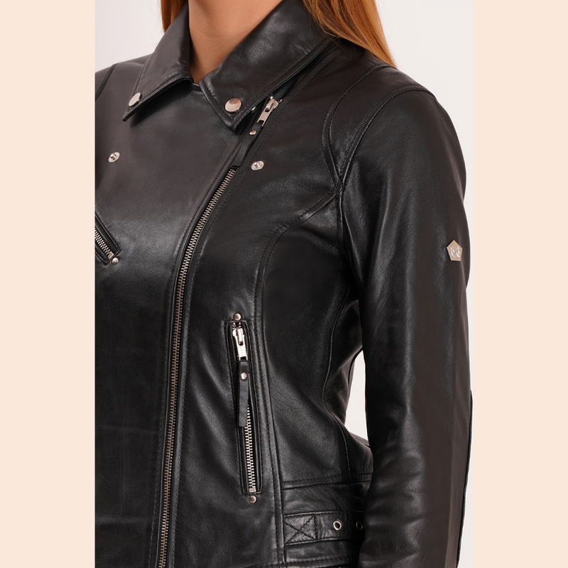 100% Leather Dil Biker Jacket | WX30