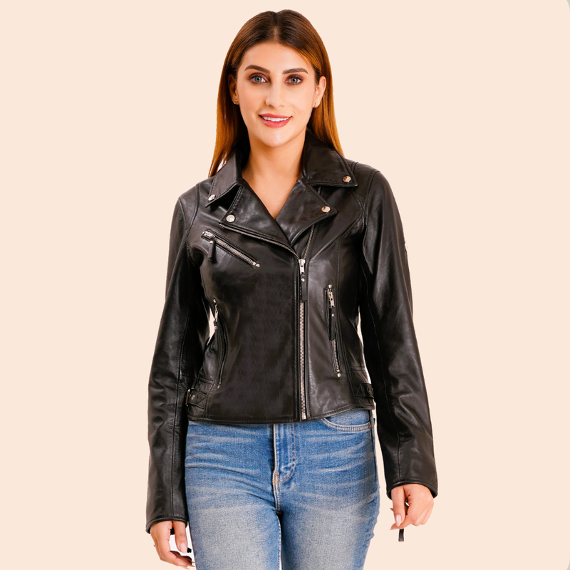 100% Leather Dil Biker Jacket | WX30