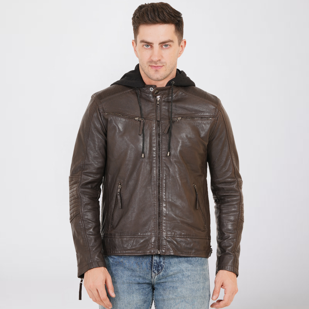 100% Heavy Washed Detachable Hood Jacket -| MX20