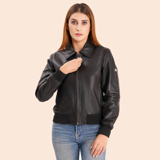 100% WASHED COLLAR BOMBOR JACKET WX 43