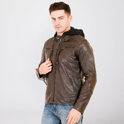 100% Heavy Washed Detachable Hood Jacket -| MX20