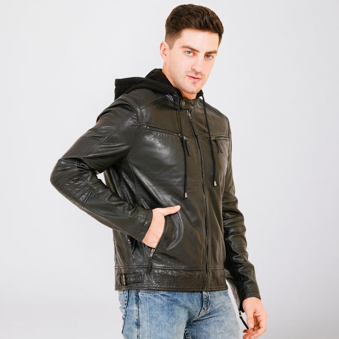 100% Heavy Washed Detachable Hood Jacket -| MX20