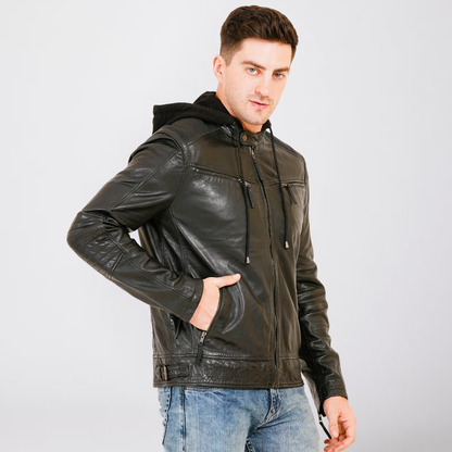 100% Heavy Washed Detachable Hood Jacket -| MX20