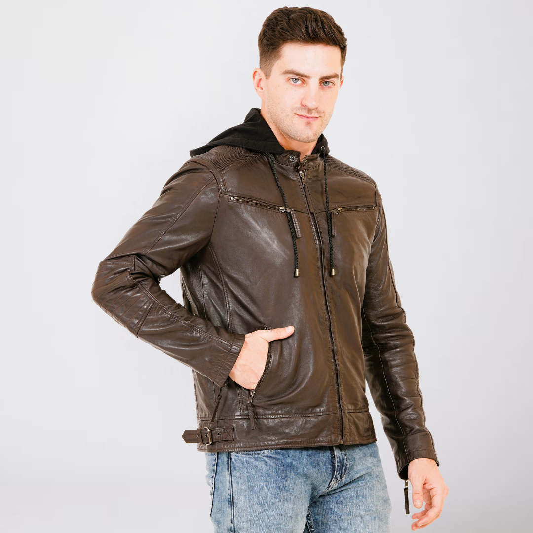 100% Heavy Washed Detachable Hood Jacket -| MX20