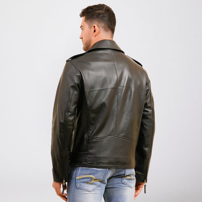 100% LEATHER ICONIC BIKER JACKET MX 39