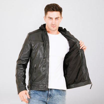 100% Heavy Washed Detachable Hood Jacket -| MX20