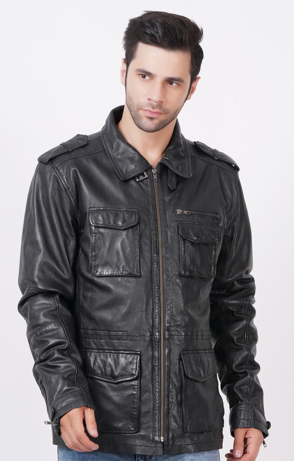 100% Hard Washed Falp Pocket Jacket | MX113