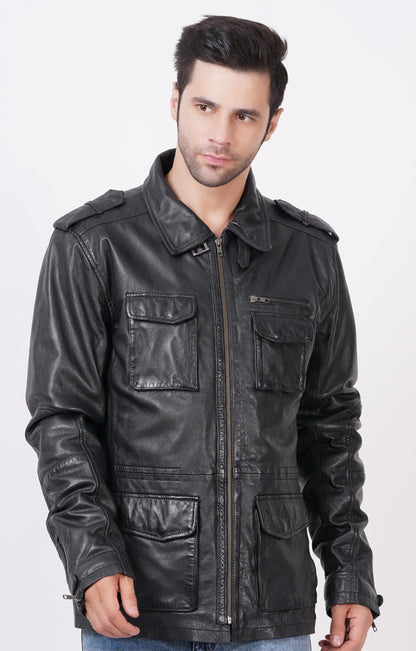 100% Hard Washed Falp Pocket Jacket | MX113